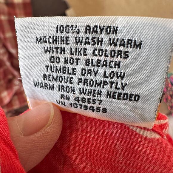 Down Under Red Hawaiian Shift Dress XXL Hibiscus Vacation Relaxed Sleeveless - Picture 5 of 6